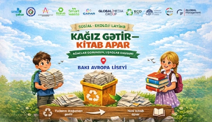 Global Media Group “Kağız gətir, kitab apar” sosial-ekoloji layihəsinin media tərəfdaşıdır