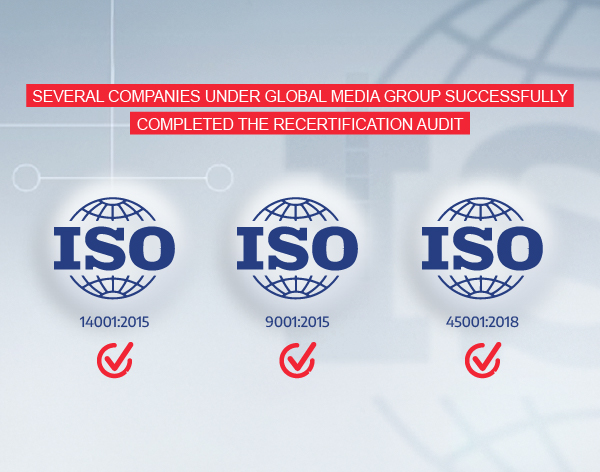 Several Companies Within Global Media Group Successfully Complete Recertification Audit